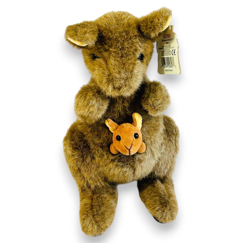 Gund Pockets Kangaroo 12" Plush 2827 with Joey